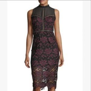 STAR CROSSED LOVERS Lace & Mesh Dress